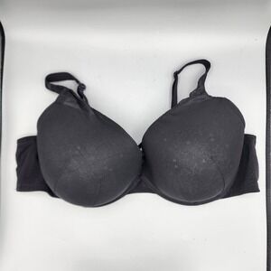 Torrid Curve Underwire Push Up Plunge Bra Black Stars Size 46D